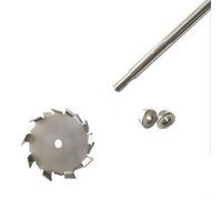 304 Stainless Steel Stir Bar Saw Tooth Type Stirrer Dispersion Disk with 25cm Stirring Rod, Round Plate Dispersing Propeller Stirring Blade Blender(5cm)(3cm)