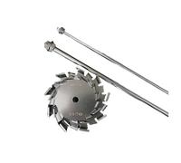 304 Stainless Steel Stirring Rod Lab Dispersion Paddle And Stirring Rod Set 3-10cm(8cm paddle with rod)