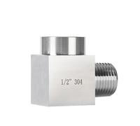 304 Stainless Steel Street Elbows Pipe Fittings Male Female Connector Thread BSP1/4 3/8" 1/2" 3/4”High Pressure 6000psi(1/8")