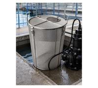 304 Stainless Steel Submersible Pump Filter Basket AntiClog Guard Sn with Locking Lid & Handles m Mesh 42x50cm/16.54x19.69in for Sump Pumps