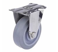 304 Stainless Steel Swivel Casters 3" & 4" PU Wheels Rust-Resistant Silent Operation Heavy Duty 1 Piece (Directional 4 Inch)