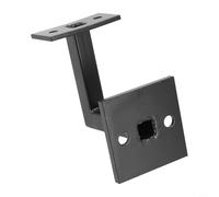 304 Stainless Steel Swivel Handrail Bracket for Stairs - Matte Black Square Staircase Bracket, 2.6" Height x 2"x2" Base, Indoor & Outdoor