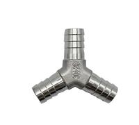 304 Stainless Steel T-Type Y-Type L-Type Cross Barb Hose Fittings 6mm- 40mm 3-Way 4-Way Tube Barbed Coupling(Y,20mm)