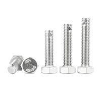 304 Stainless Steel Tail With Hole Outer Hexagonal Head Screw/Perforated Tail Hole Drilled Bolt GB31.1 M6 M8 M10 M12 M14 M16(M8x20(5pcs)