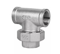 304 Stainless Steel Tee, 1/4" 3/8" 1/2" 3/4" 1" 2" Female Threaded 3-Way Union Pipe Fittings, Water Pipe Joint Accessories, 1pcs(1")