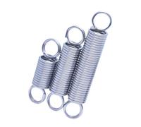 304 Stainless Steel Tension Spring, Wire Diameter 1mm Outer Diameter 10mm Length 140mm, 2Pcs, Silver, 1x10x140mm