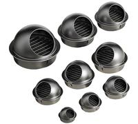 304 Stainless Steel Thick Round Wall Vent Cap Outdoor Hemisphere Grille Wind Hood 160mm External Extractor for Improved Airflow and Durability