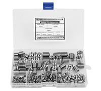 304 Stainless Steel Thread Insert Assorted Set, 200pcs M3 - M12 Inner Thread Repair Kit - Durable Material, Enhanced Joint Strength, Ideal for Aluminum and Low Strength Materials