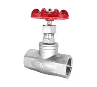 304 Stainless Steel Threaded Stop Valve Internal Thread High Temperature Steam Water Meter DN 15/20 / 25/32 40/50 1Pcs(DN20)