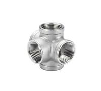304 Stainless Steel Three-Dimensional Five-Way Inner Wire Shelf Five-Way Five-Way Water Distribution Joint Pipe Fittings 4 Minutes 6 Minutes 1 inch(G1/4)
