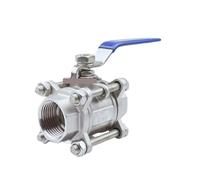 304 Stainless Steel Three Piece Ball Valve 1/2 3/4 Screw Thread Internal Thread Water Pipe Welding Valve Switch DN20 25 32 65 80(1-1/2")