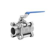 304 Stainless Steel Three Piece Ball Valve 1/2 3/4 Screw Thread Internal Thread Water Pipe Welding Valve Switch DN20 25 32 65 80(3/8",BS_Weld)