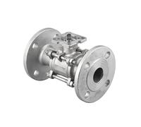 304 Stainless Steel Three-piece High Platform Flange Ball Valve Q41F-16P Pneumatic Valve 1 Inch 2 Inch DN15 20 25 32 40 50(DN15PN16 304)