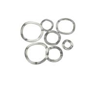 304 Stainless Steel Three Wave Washers Silver M3-M41 10/50 pcs(M10 x15 x 0.3(50pcs))