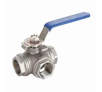 304 Stainless Steel Three-Way Ball Valve LType TType 1/4 3/8 1/2 3/4 1 DN8 DN10 DN15 DN20 DN25 Female Thread(L Type,DN32)