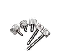 304 Stainless Steel Thumb Screws M2 M2.5 M3 M4 M5 M6 M8 Flat Round Head Knurled Head Manual Adjustment Screws Thumb Bolts(12mm,M8 (1Pcs))