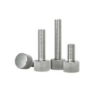 304 Stainless Steel Thumb Screws M2 M2.5 M3 M5 M6 M8 Flat Round Head Knurled Head Manual Adjustment Screws Thumb Bolts(35mm,M8 (1Pcs))
