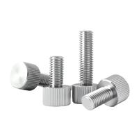 304 Stainless Steel Thumb Screws M2-M8 Flat Round Head Knurled Manual Adjustment Bolts(20mm,M8 (1Pcs))