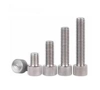 304 Stainless Steel Thumb Screws With Flat Round Knurled Head For Manual Adjustment(M8x30mm(2Pcs))