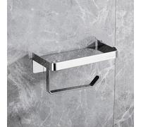 304 Stainless Steel Tissue Holder, Bathroom roll Holder with Mobile Phone Storage Board, Non-Punching/Punching Dual-Purpose, Bathroom, Toilet and Kitchen Storage Rack, Multiple Styles