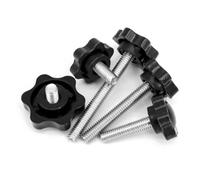304 Stainless Steel Torx Rubber Head Hand Screws, Hexagonal Star Handle Rotary Thumb Bolts, M6 10pcs 10-50mm, 31mm(M6*25 (10 Pcs))