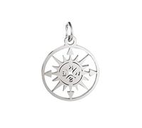 304 Stainless Steel Travel Charms Gold/Silver Color Round Compass Hollow Metal Pendants DIY Necklace Jewelry 20mm x 15mm,1PC Useful and practical