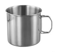 304 Stainless Steel Travel Mug With Folding Handle Coffee Cup Double Wall Insulated Tumbler For Camping Hiking Office Car Home Use 260Ml 350Ml 660Ml (660ML)