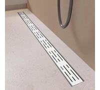 304 Stainless Steel Trench Drain Grate, Slim Linear Shower Drain Kit, Floor Drain System for Bathroom & Patio, Efficient Water Drainage (5x3cm, 2x1 1/8")