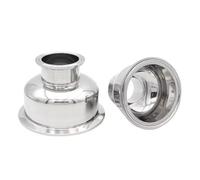 304 Stainless Steel Tri Clamp Bowl Reducer - Hemispherical Low Resistance for 50.5-119mm (1.5"-4") Beverage Homebrew Fitting - 1pc(2inchx4inch)