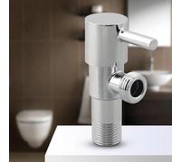 304 Stainless Steel Triangle Valve, Angle Stop Inlet Water Control Chrome Finish Wall Mounted For Bathroom Toilet Sink