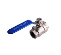 304 Stainless Steel Two-Piece Ball Valve - 1/2" to 2" Female Full Port - 1000 PSI WOG - Heavy Duty Handle - Ideal(1.5Inch)