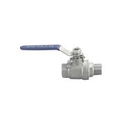 304 Stainless Steel Two Piece Ball Valve 1/4 3/8 1/2 3/4 2" Female X Male Full Port Water Gas Oil Switch Adapter(1l4,Female - Female)