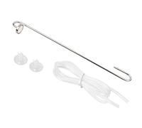 304 Stainless Steel U - Shaped Aquarium Oxygen Diffuser, External Fish Tank CO2 Atomizer, Mirror Finish Air Refiner with Suction Cups for Freshwater Tanks (Mirror stainless steel regular version 40cm)