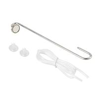 304 Stainless Steel U - Shaped Aquarium Oxygen Diffuser, External Fish Tank CO2 Atomizer, Mirror Finish Air Refiner with Suction Cups for Freshwater Tanks (Mirror stainless steel regular version 35cm)