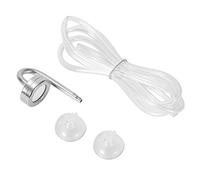 304 Stainless Steel U - Shaped Aquarium Oxygen Diffuser, Fish Tank CO2 Atomizer, Mirror Finish External Air Refiner with Suction Cups for Freshwater Tanks (Mirror stainless steel regular version 7cm)