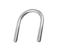 304 Stainless Steel U-Shaped Screw Clip Inner Dia 14-328mm, M6/M8/M10/M12 U-Shaped Fixed Pipe Clamp 1pc(M6x60mm)