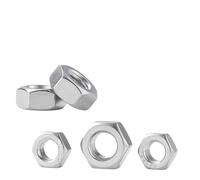 304 Stainless Steel UNF Hex Nuts A2 Grade - 4# To 3/4" US Coarse/Fine Thread Full Nuts(10-24 Tooth (10pcs))
