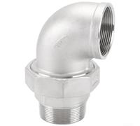 304 Stainless Steel Union Elbow with Dual Internal Threads for Secure Pipe Connections in Residential and Industrial Plumbing Applications (P)
