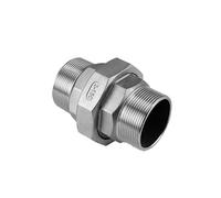 304 Stainless Steel Union Pipe Fitting Connector Adapter Coupler - BSPT Male Thread - 1/4" to 1-1/2" Sizes - 1 PCS(1inch)