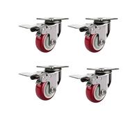 304 Stainless Steel Universal Roulette High Load Capacity 4Inch Polyurethane Caster Wheel Silent RustResistant Durable with Brake for Trolley and Cart