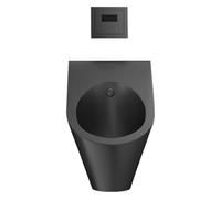 304 Stainless Steel Urinal,Commercial With Sensor And Drain Pipe,Wall Mounted Bar,Men's Flushing,Intelligent Induction Design,Washout(Black)