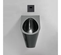304 Stainless Steel Urinal Intelligent Sensor Flush Male Urinal Space-Saving, Splash-Proof Male Urinal for Bathroom KTV Bar Hotel(Black)