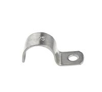 304 Stainless Steel Various Kinds of Models Unilateral Thickened U-Shaped Pipe Saddle Clamp Buckle Throat Hoop Water(Dia10(6pcs))