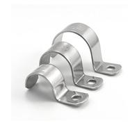 304 Stainless Steel Various Kinds of Models Unilateral Thickened U-Shaped Pipe Saddle Clamp Buckle Throat Hoop Water Pipe Clamp(102mm(1pcs))