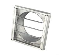 304 Stainless Steel Ventilation Grille with Gravity Flap for Outdoor and Indoor Use, Weatherproof, Rustproof, Low Noise, Suitable for Exhaust Fans, Tumble Dryers, Kitchen (150 mm)