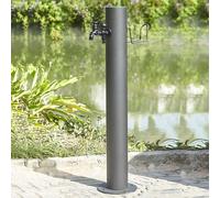 304 Stainless Steel Vertical Garden Faucet Outdoor Water Column Freeze-Proof Design 86cm Height x 5cm Diameter Cylindrical Water Fountain for Garden Durable and Stylish