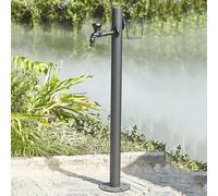 304 Stainless Steel Vertical Garden Water Column Floor Mount Outdoor Yard Hydrant Fountain Frost Proof Cylindrical Design Beauty Comes
