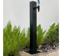 304 Stainless Steel Vertical Garden Water Column Fountain Decorative Water Feature & Hydrant Dispenser for Courtyard Irrigation Black (5.5 x 5.5 in)