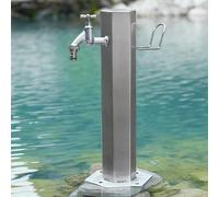 304 Stainless Steel Vertical Garden Water Column Freestanding Hose Stand with Lock Faucet Outdoor Decorative Fountain for Irrigation and Watering-A Style-80 * 6.4cm
