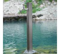 304 Stainless Steel Vertical Garden Water Column Freestanding Hose Stand with Lock Faucet Outdoor Decorative Fountain for Irrigation and Watering-A Style-80 * 6.4cm